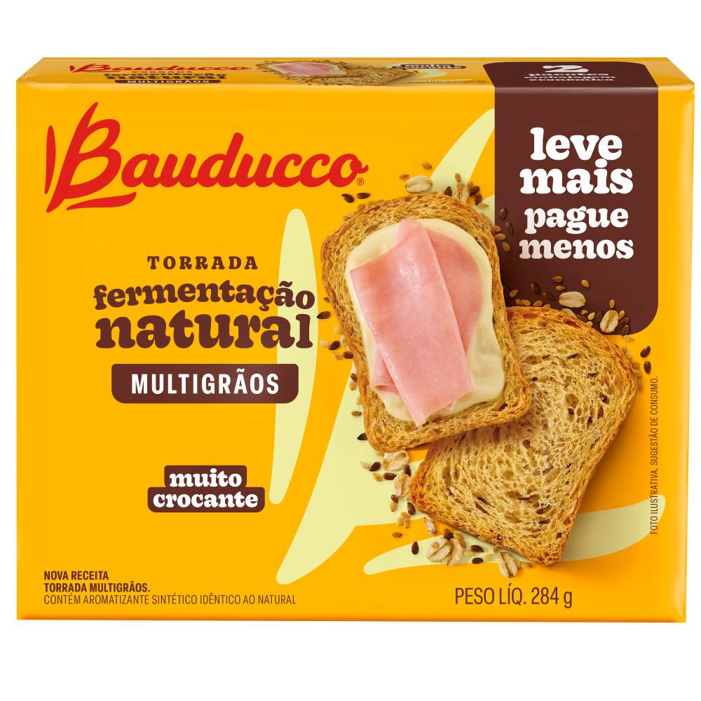 Torrada Multigrãos Bauducco 284g