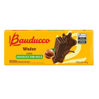 Wafer Bauducco Chocolate com Avelã 140g