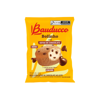 Bolinho Gotas de Chocolate Bauducco 40g