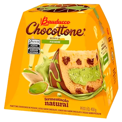 Chocottone Bauducco Pistache 450g - cx com 18