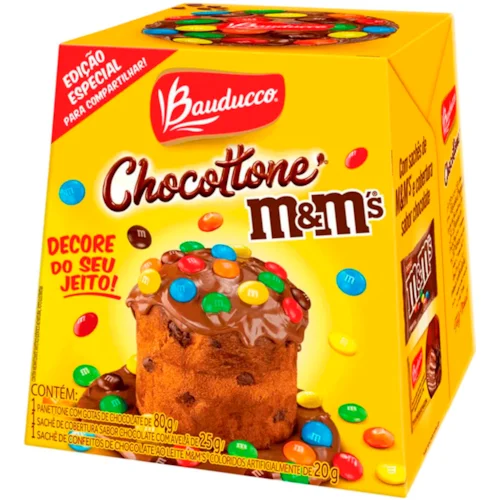Mini Chocottone M&M Bauducco 80g - cx com 48