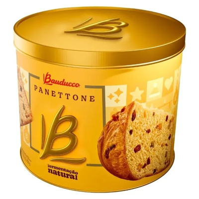 Panettone Bauducco Lata Presente 750g - cx com 6