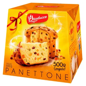 Panettone Bauducco Tradicional com Frutas 500g - cx com 18